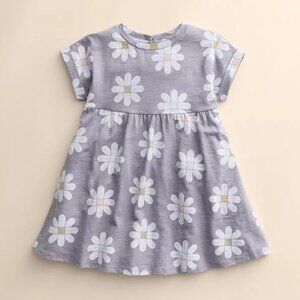 NWT Little Co. by Lauren Conrad Organic Dolman Indigo Quilted Daisy Dress 9m